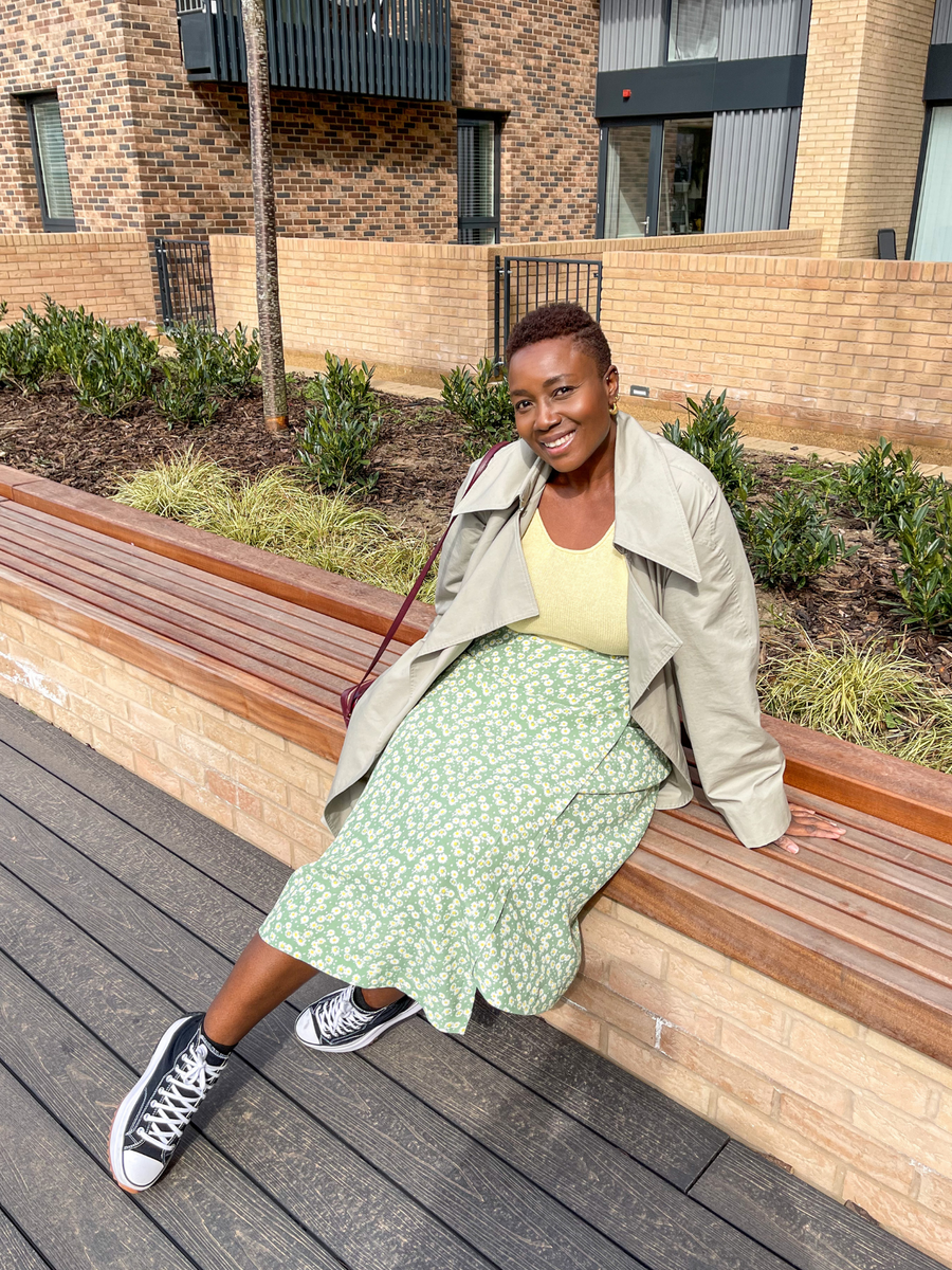 Linda - Midi Wrap Skirt - Green