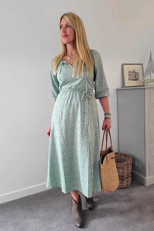 Amanda - Peasant Dress - Green