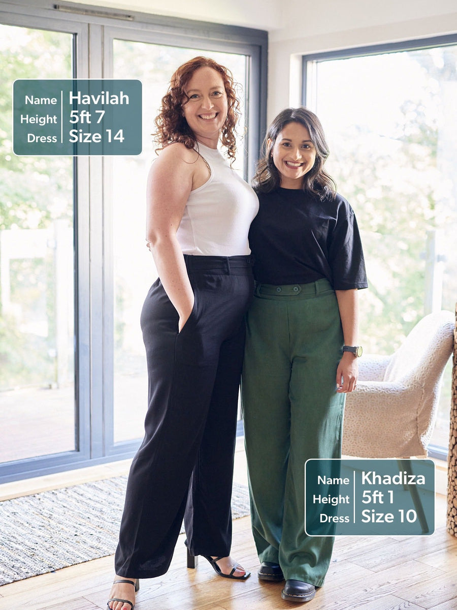 Beth - High Waisted Trouser - Navy - Sample