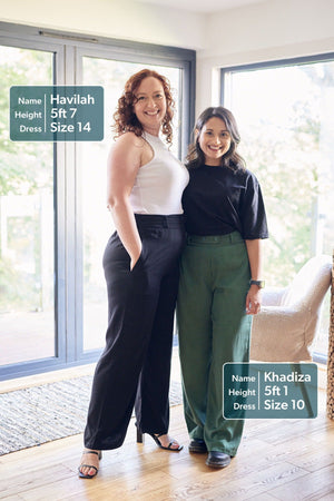 Beth - High Waisted Trouser - Navy - Sample