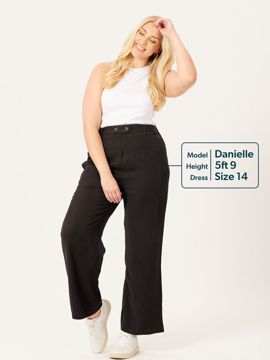 Beth - High Waisted Trouser - Black