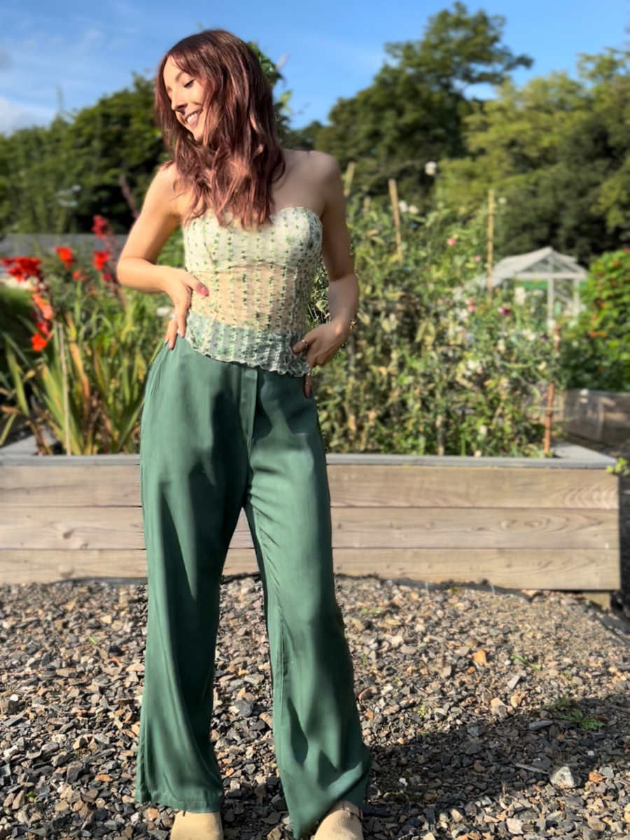 Beth - High Waisted Trouser - Olive