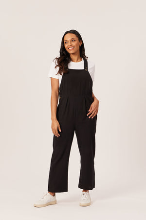 Kathleen - Relaxed Dungaree - Black