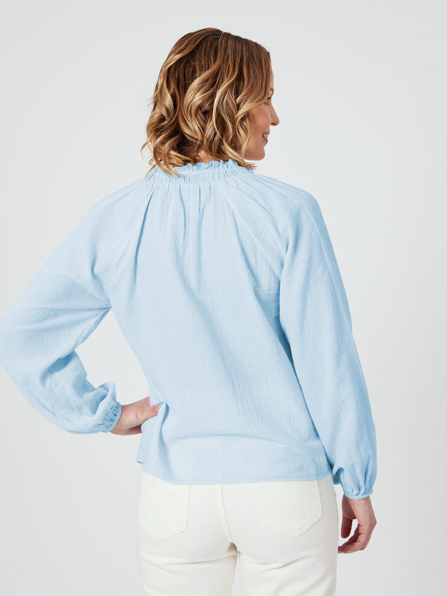 Charlotte - Peasant Blouse - Blue