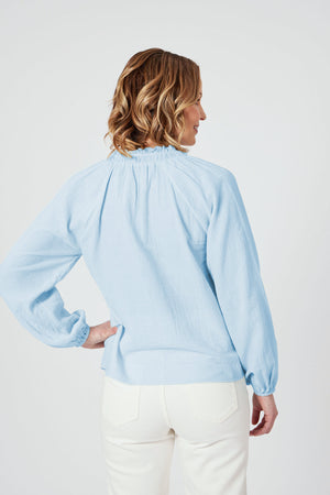 Charlotte - Peasant Blouse - Blue