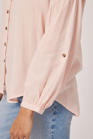 Martha - Relaxed Linen Shirt - Pink