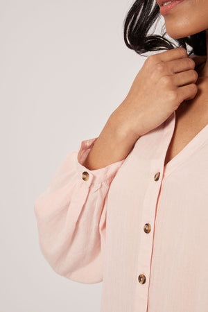 Martha - Relaxed Linen Shirt - Pink