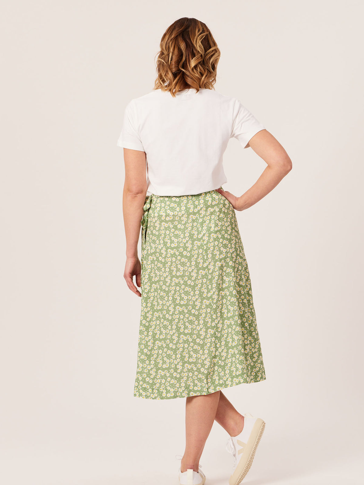 Linda - Midi Wrap Skirt - Green