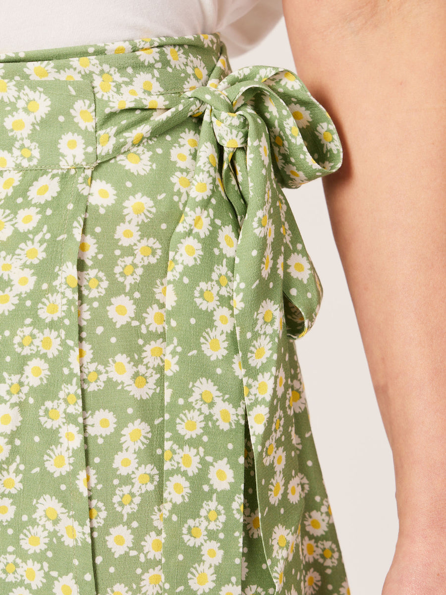 Linda - Midi Wrap Skirt - Green