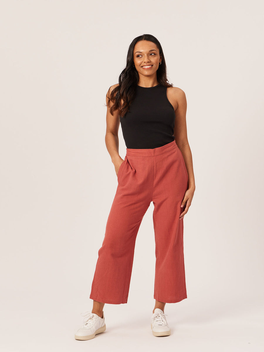 Cara - Relaxed Culotte - Red