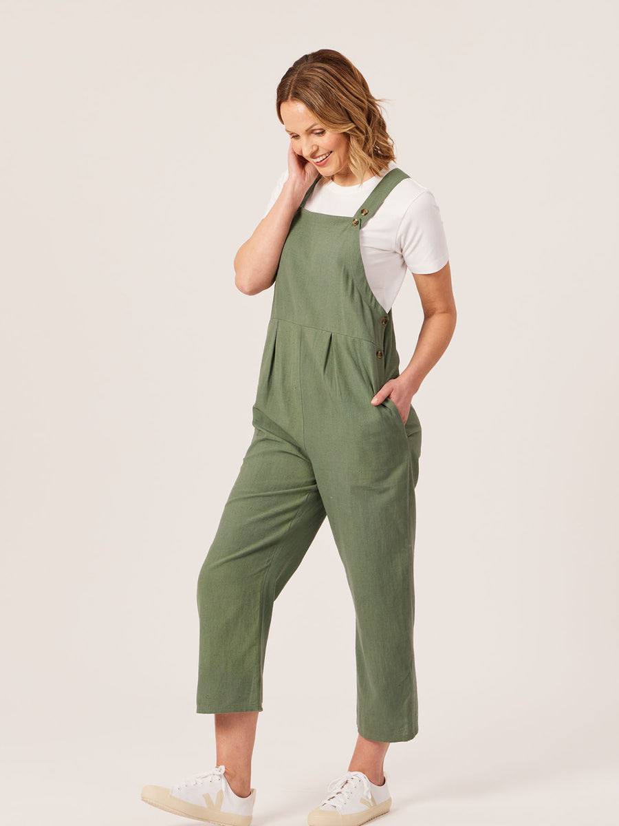 Kathleen - Relaxed Dungaree - Sage