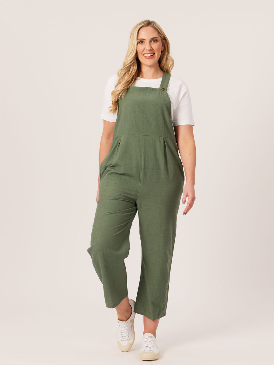 Kathleen - Relaxed Dungaree - Sage