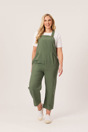 Kathleen - Relaxed Dungaree - Sage