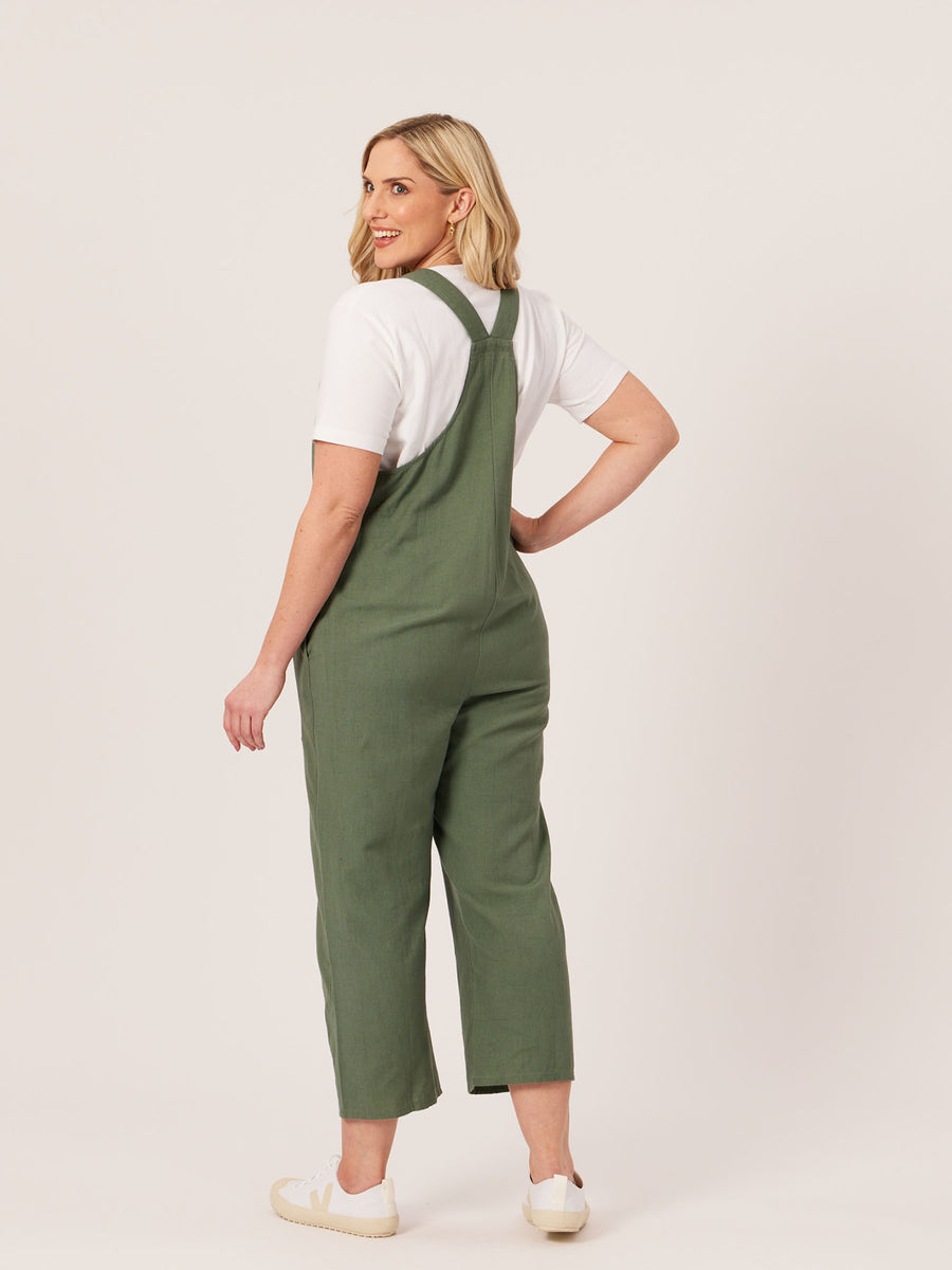 Kathleen - Relaxed Dungaree - Sage
