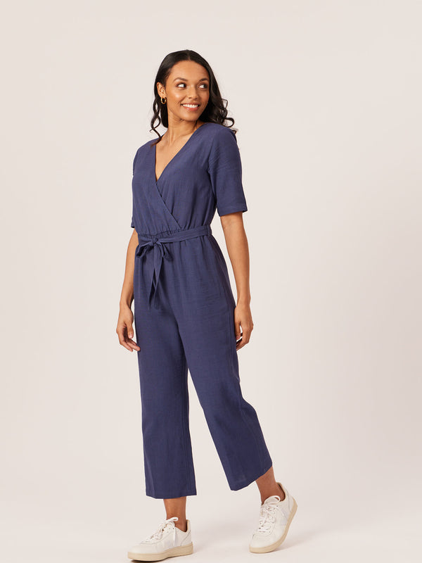 Suzanne - Wrap Jumpsuit - Navy