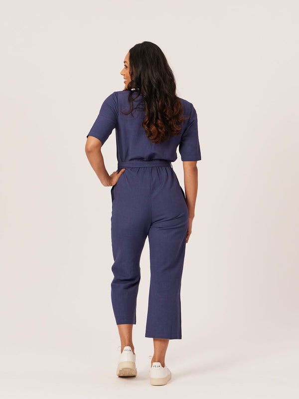 Suzanne - Wrap Jumpsuit - Navy