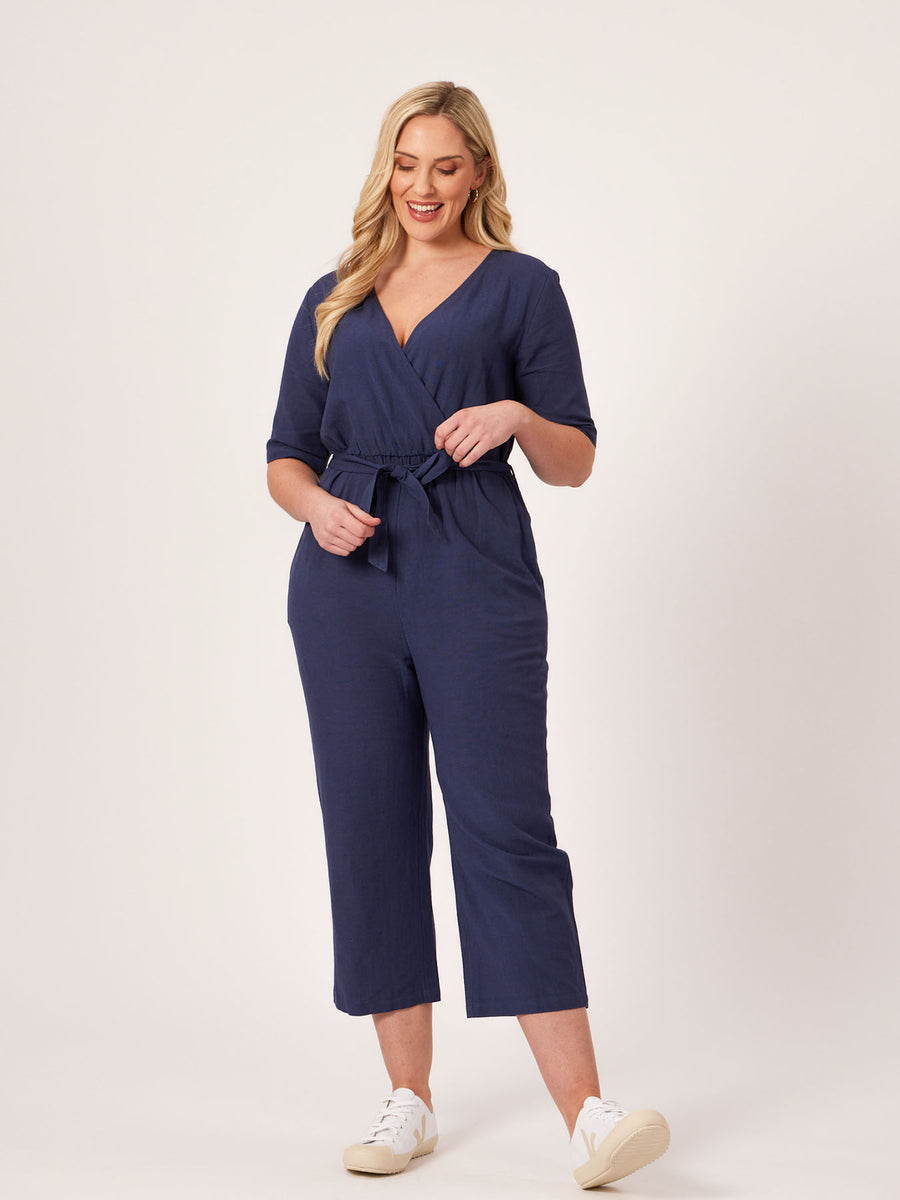 Suzanne - Wrap Jumpsuit - Navy