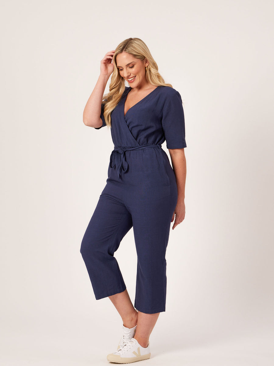 Suzanne - Wrap Jumpsuit - Navy