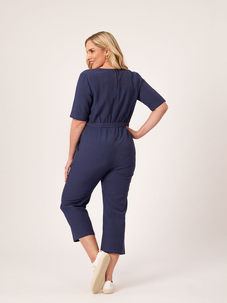 Suzanne - Wrap Jumpsuit - Navy