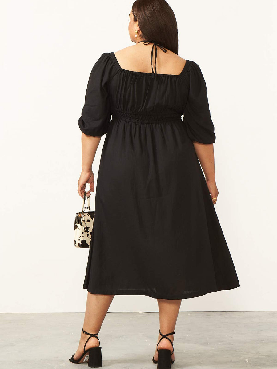 Cader 4 Way Midi Dress - Black