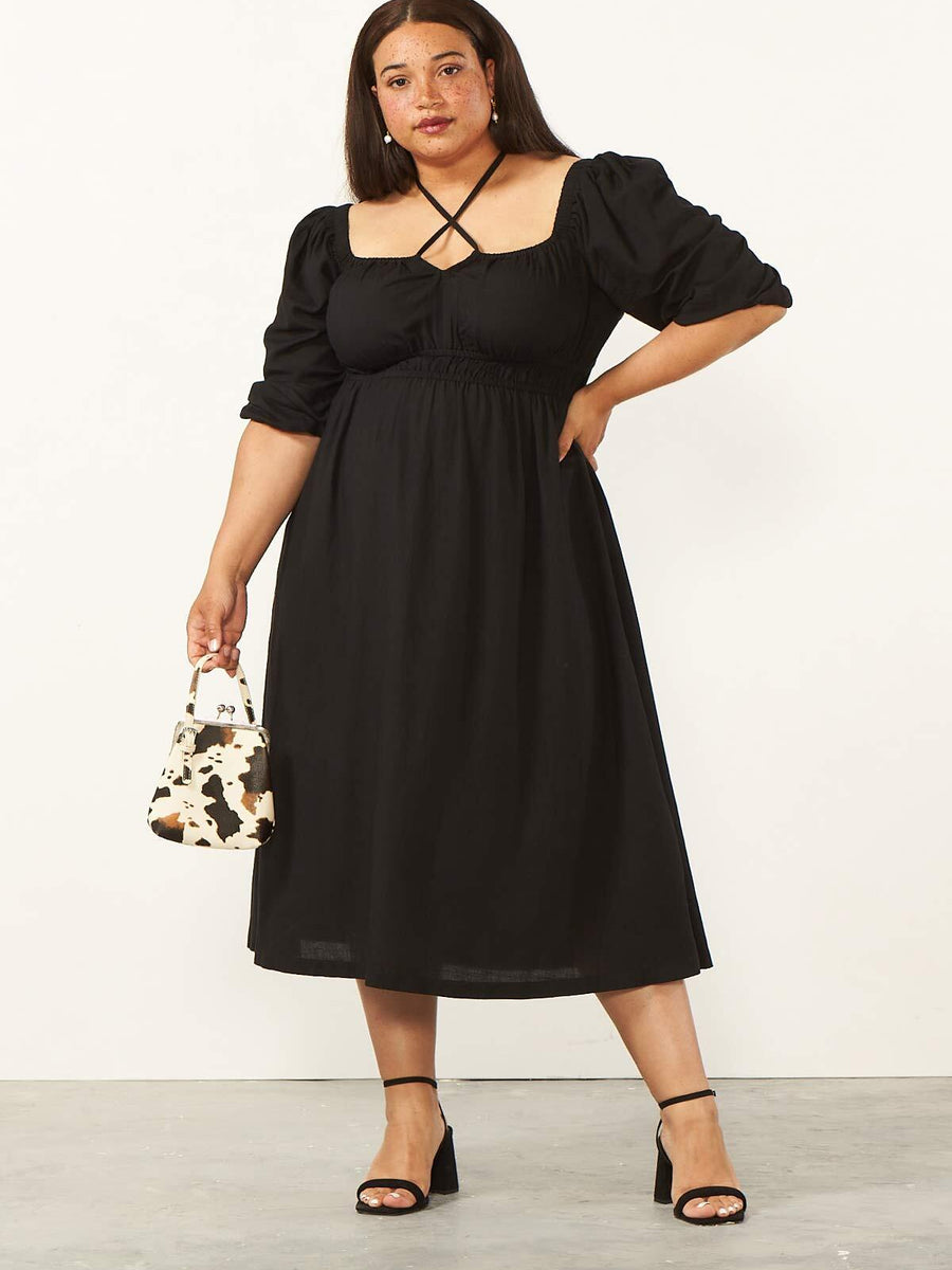 Cader 4 Way Midi Dress - Black