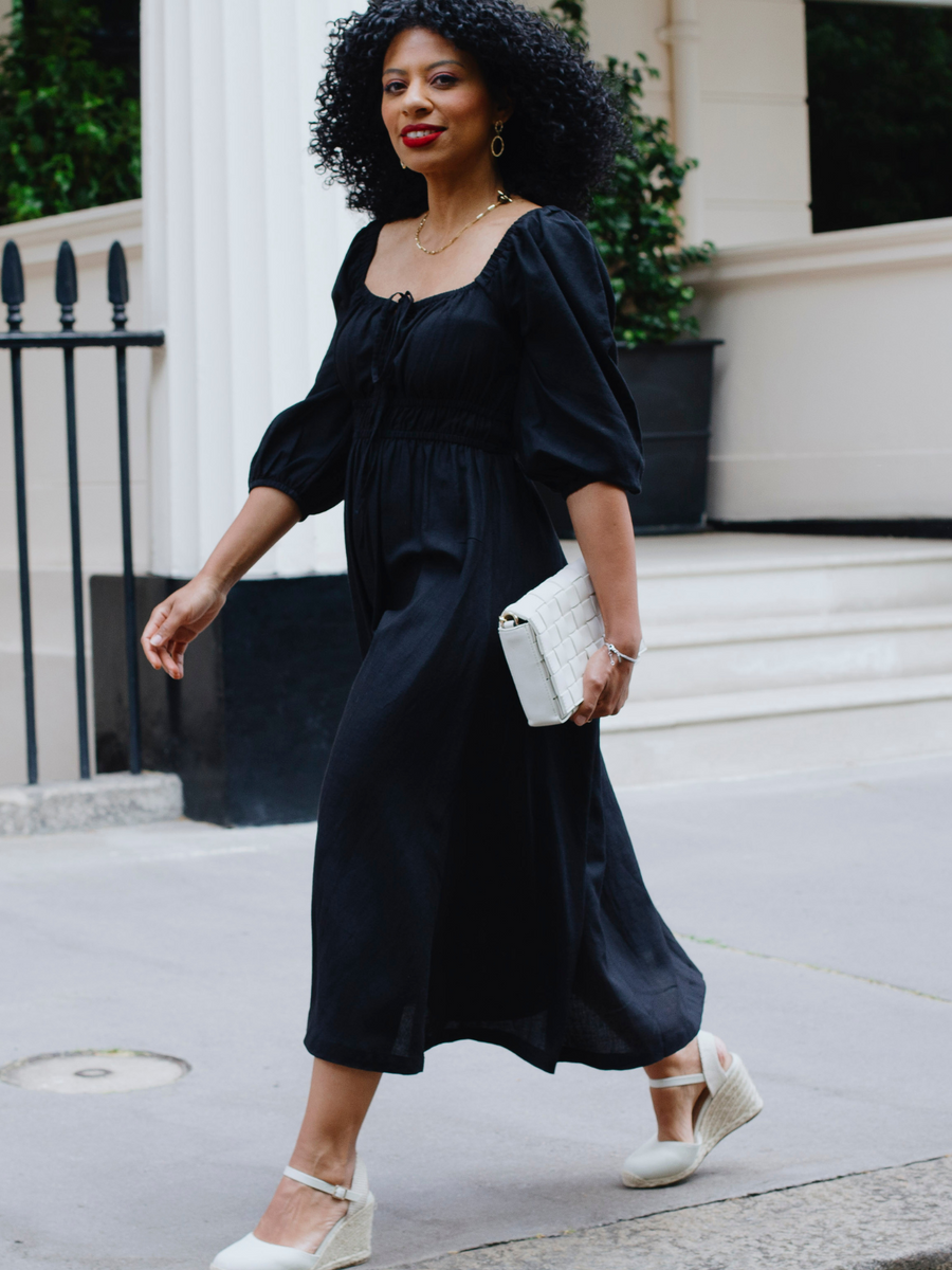 Cader 4 Way Midi Dress - Black