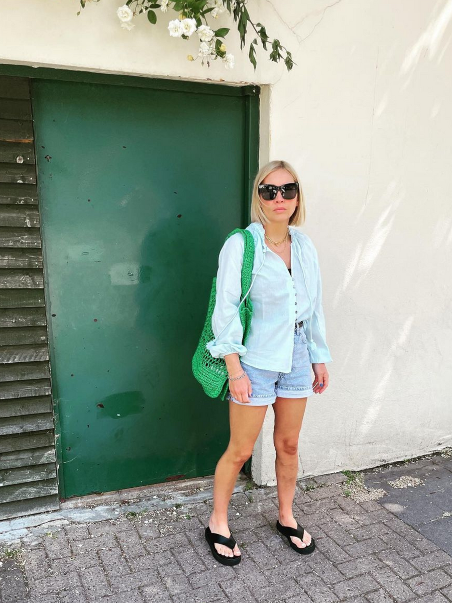 Charlotte - Peasant Blouse - Blue