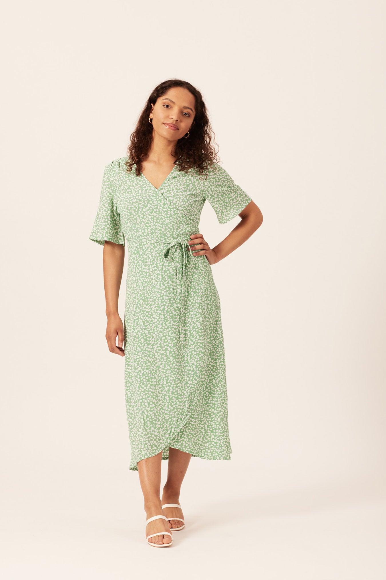 Faithfull chiara midi wrap sales dress