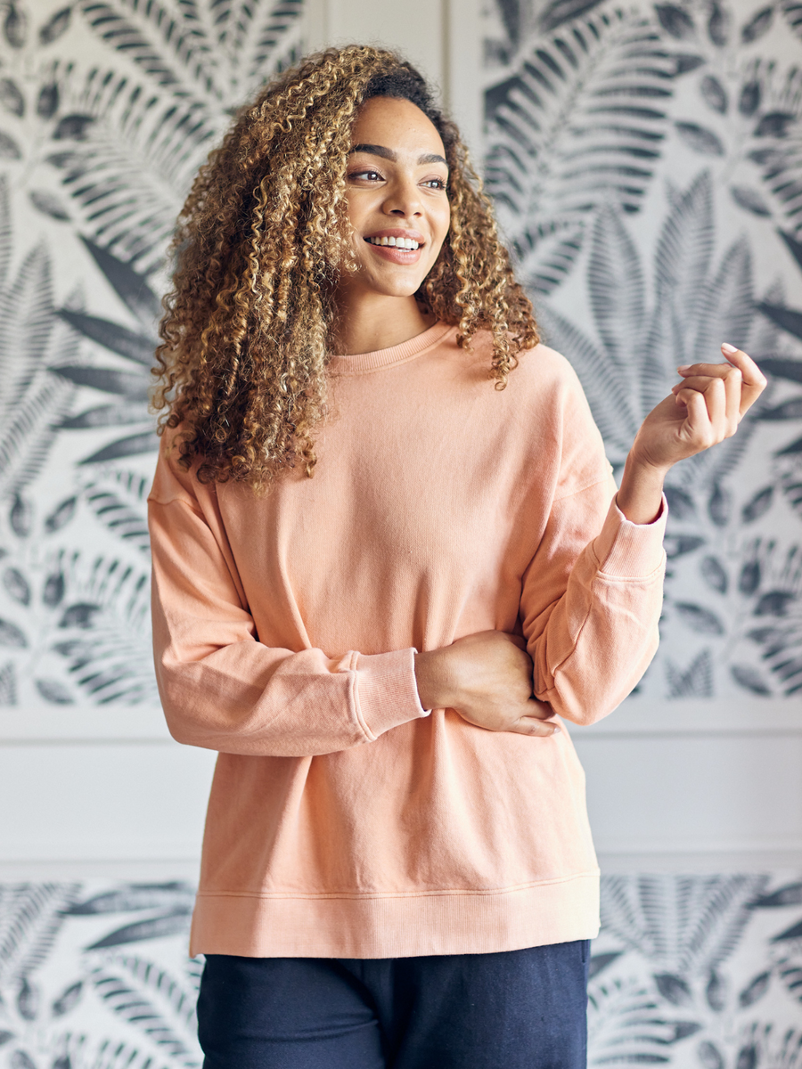 Nicky - Sweatshirt - Peach Stonewash