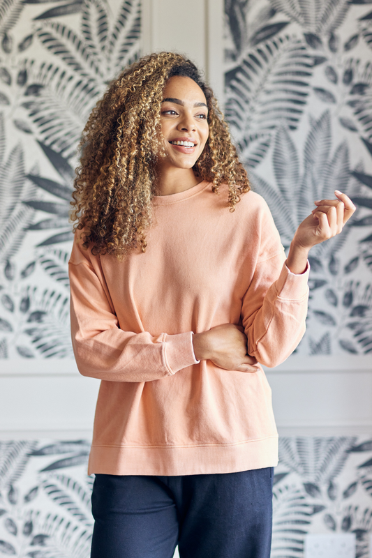 Nicky - Sweatshirt - Peach Stonewash – This is Unfolded