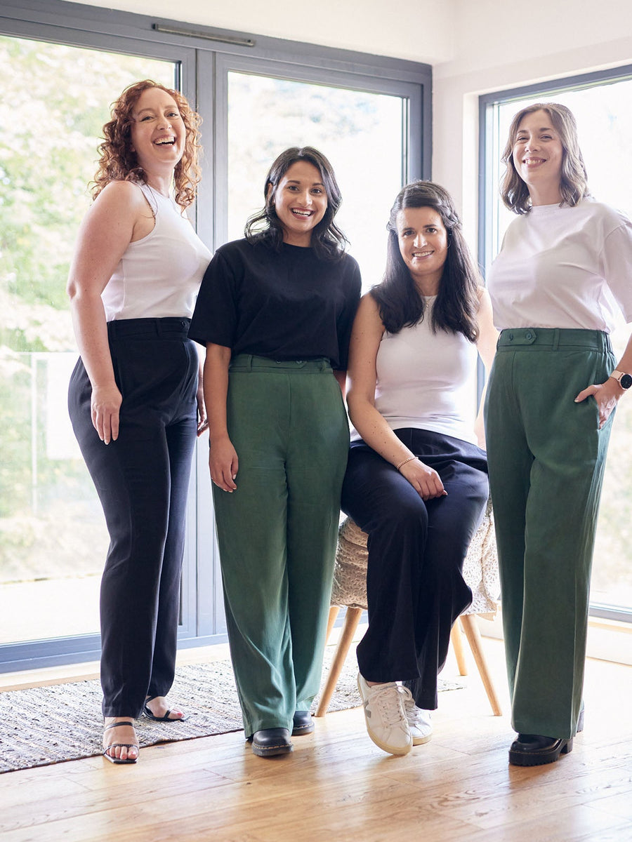 Beth - High Waisted Trouser - Navy - Sample