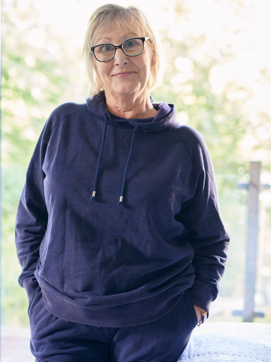 Robyn - Wide Leg Jogger - Blue Stonewash