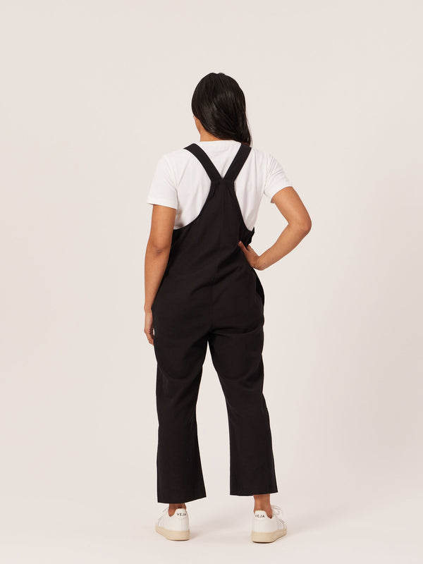 Kathleen - Relaxed Dungaree - Black