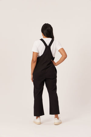 Kathleen - Relaxed Dungaree - Black