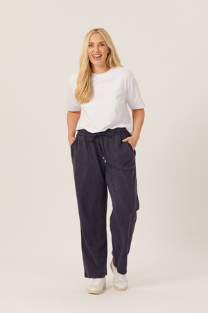 Robyn - Wide Leg Jogger - Blue Stonewash