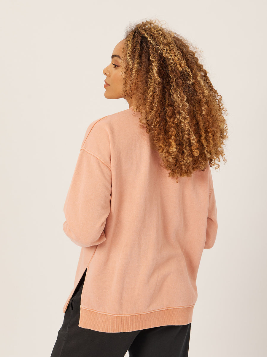 Nicky - Sweatshirt - Peach Stonewash
