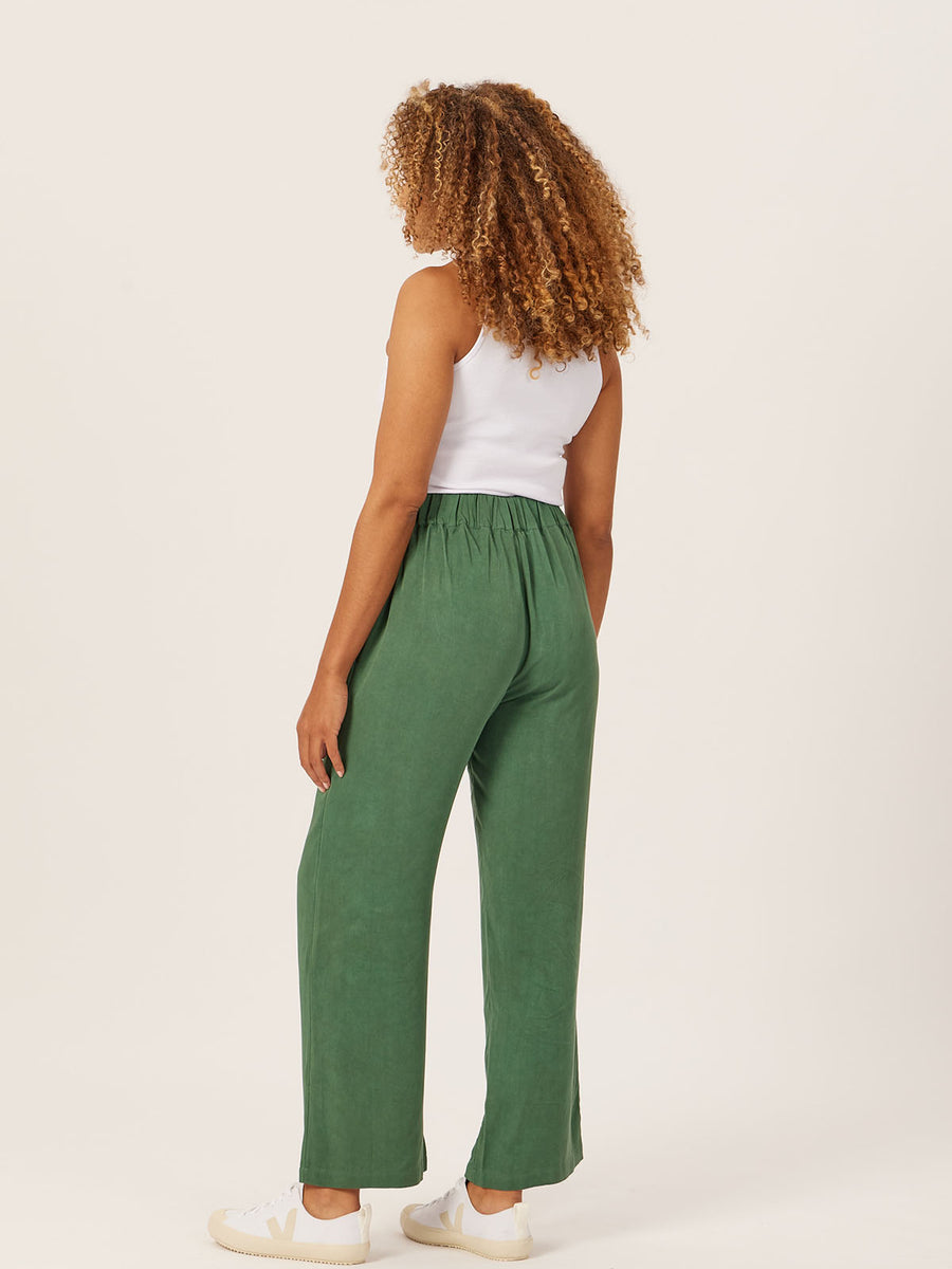 Beth - High Waisted Trouser - Olive