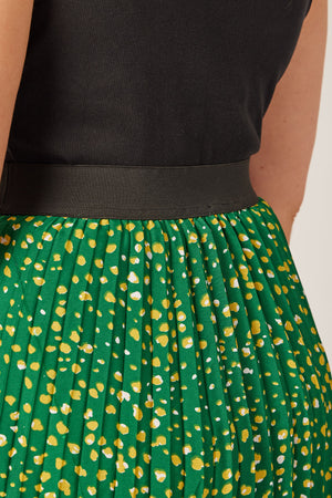 Gill - Pleated Skirt - Green Terrazzo