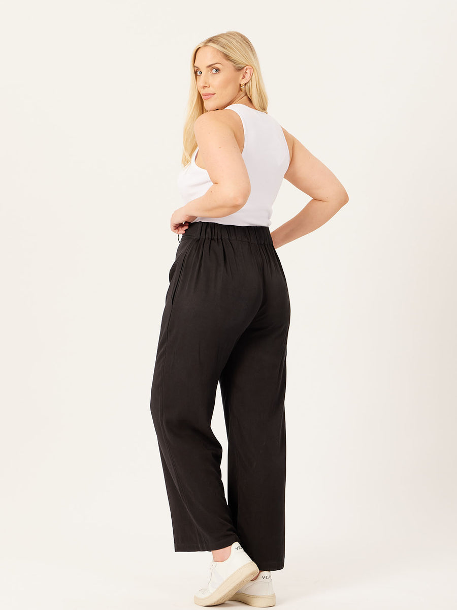 Beth - High Waisted Trouser - Black