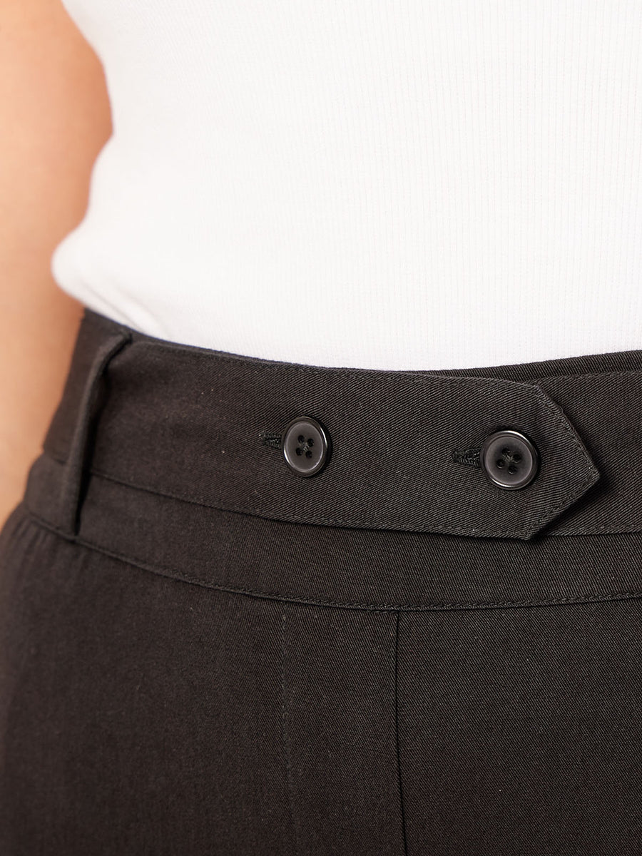 Beth - High Waisted Trouser - Black