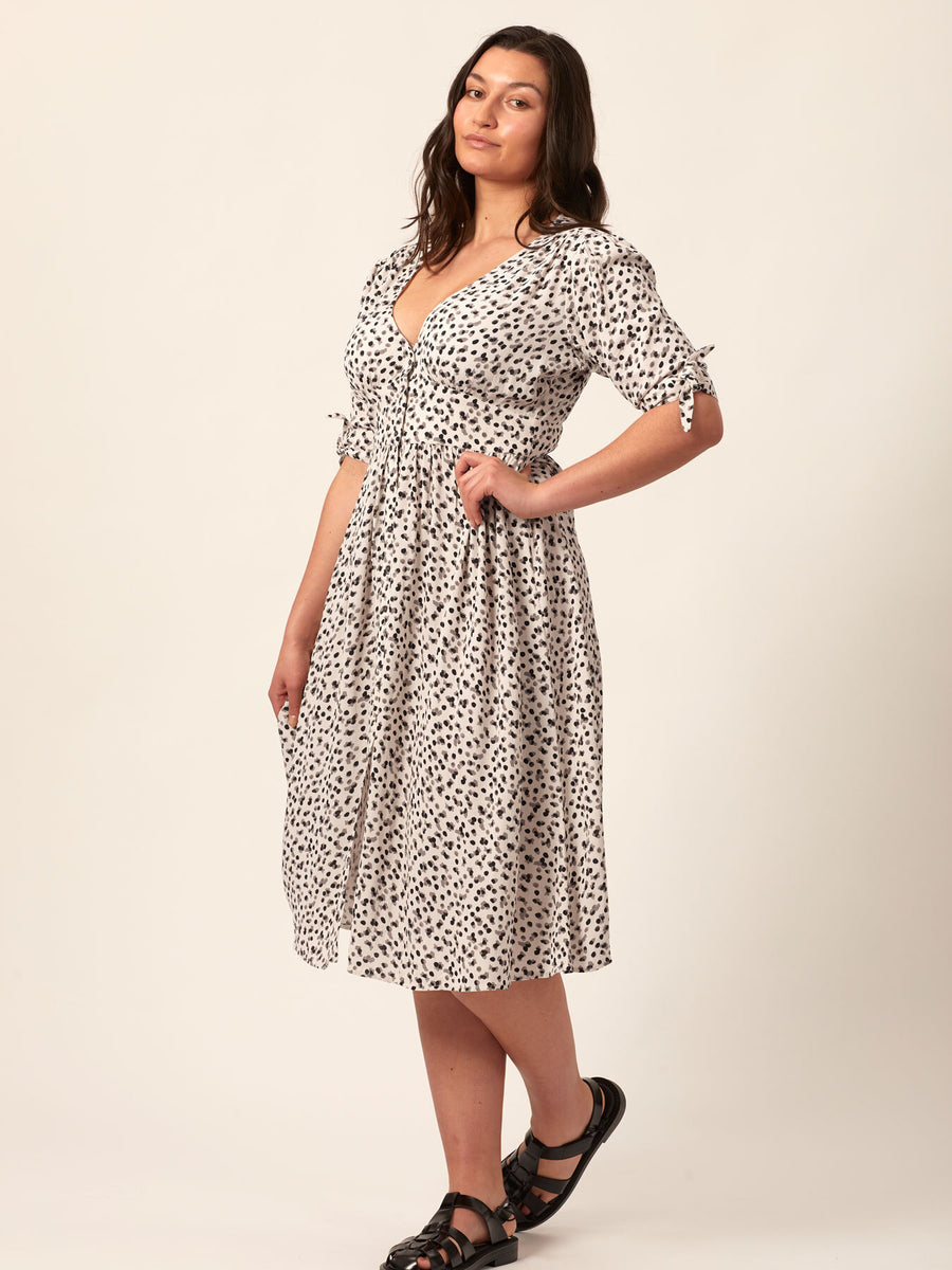 Jo - Midi Button Front Dress - Multi