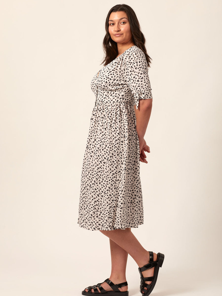 Jo - Midi Button Front Dress - Multi