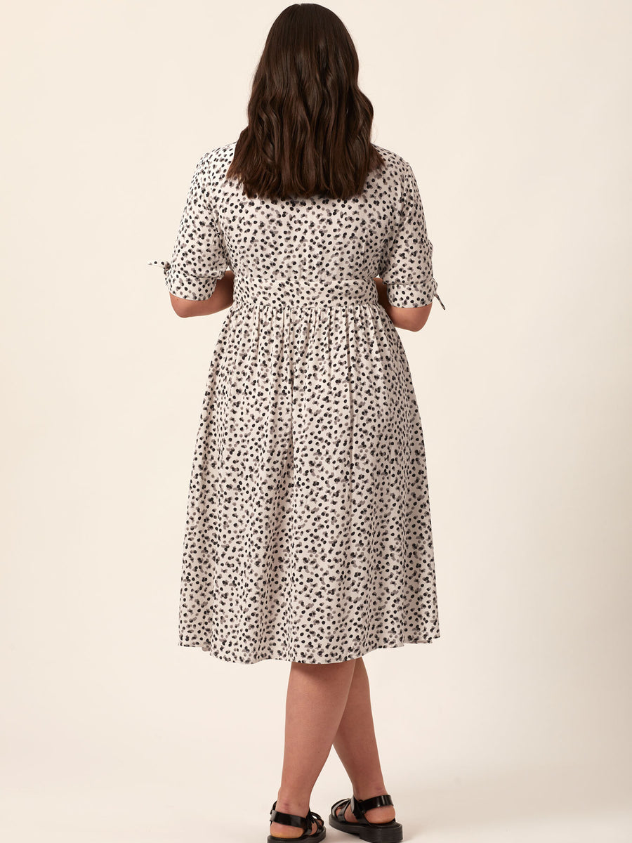 Jo - Midi Button Front Dress - Multi