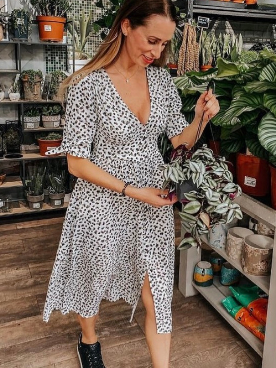 Jo - Midi Button Front Dress - Multi