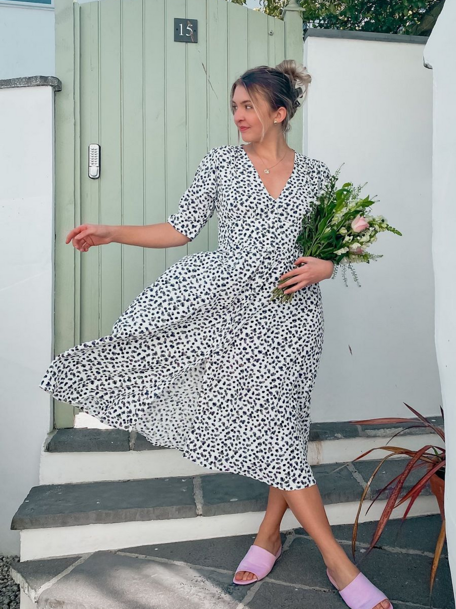 Jo - Midi Button Front Dress - Multi