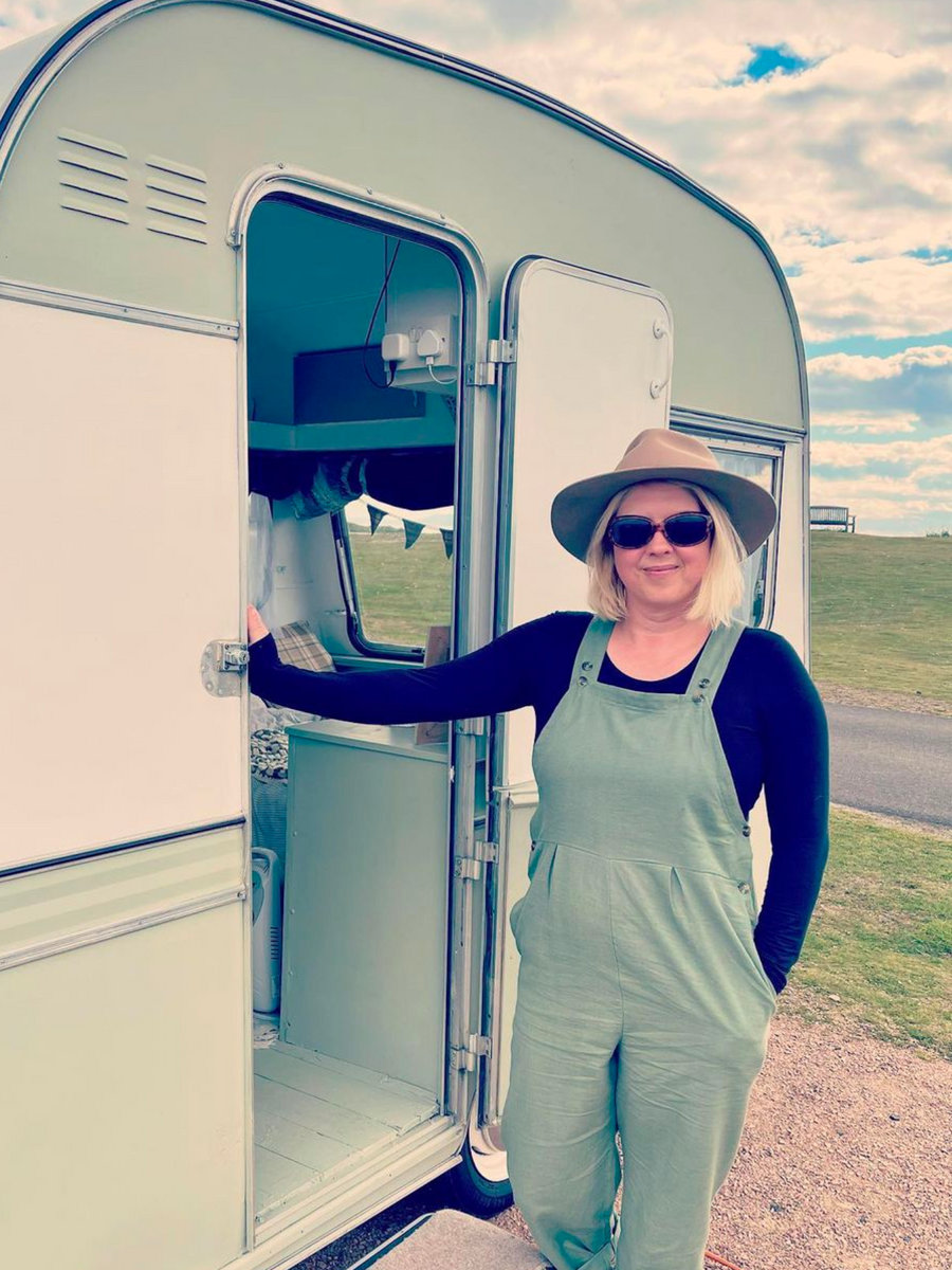 Kathleen - Relaxed Dungaree - Sage