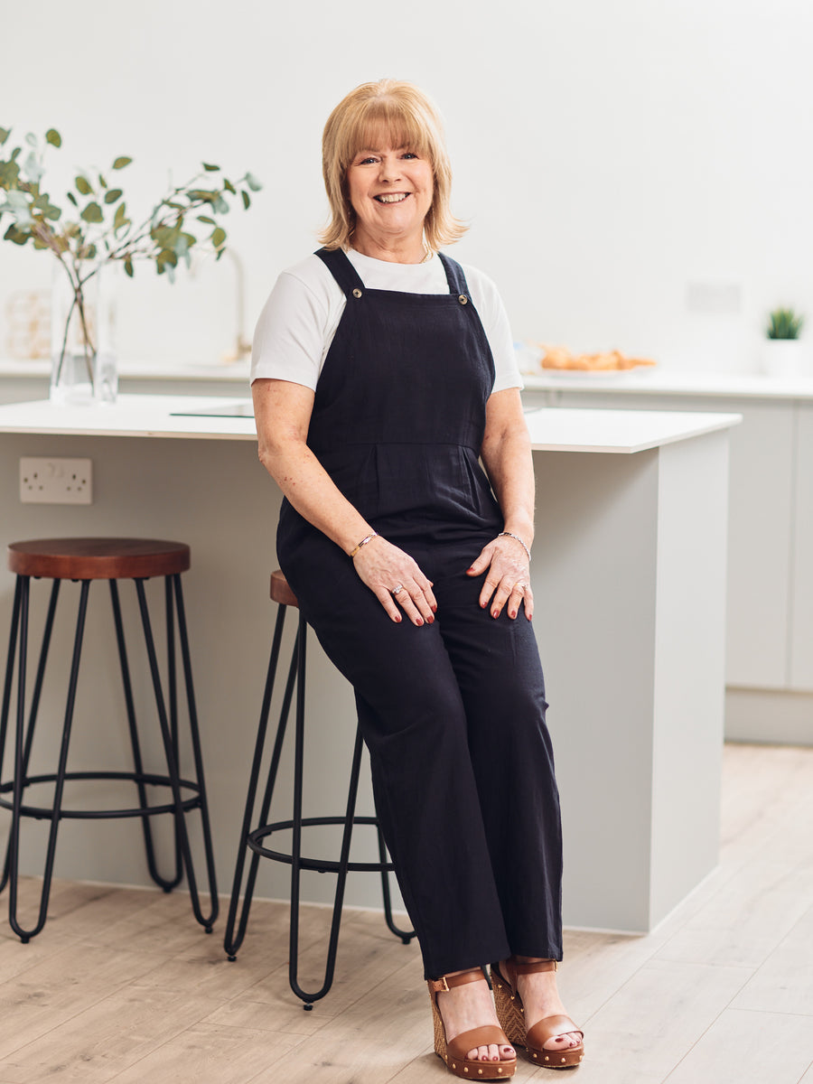 Kathleen - Relaxed Dungaree - Black