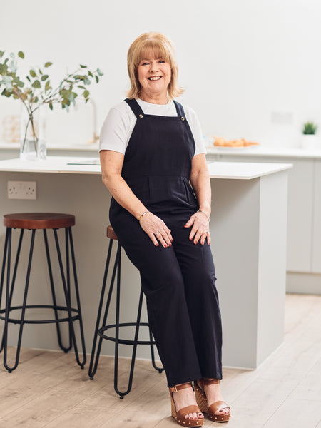 Kathleen - Relaxed Dungaree - Black