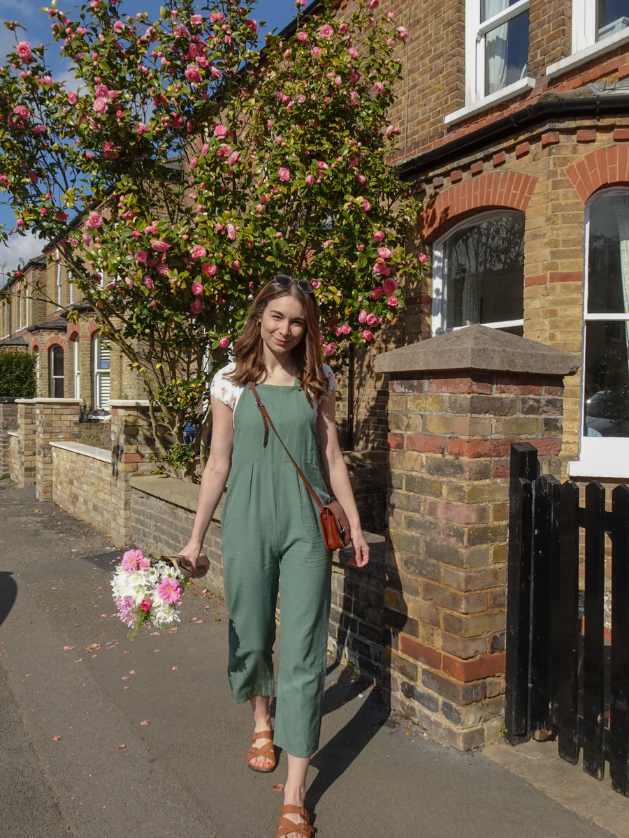 Kathleen - Relaxed Dungaree - Sage