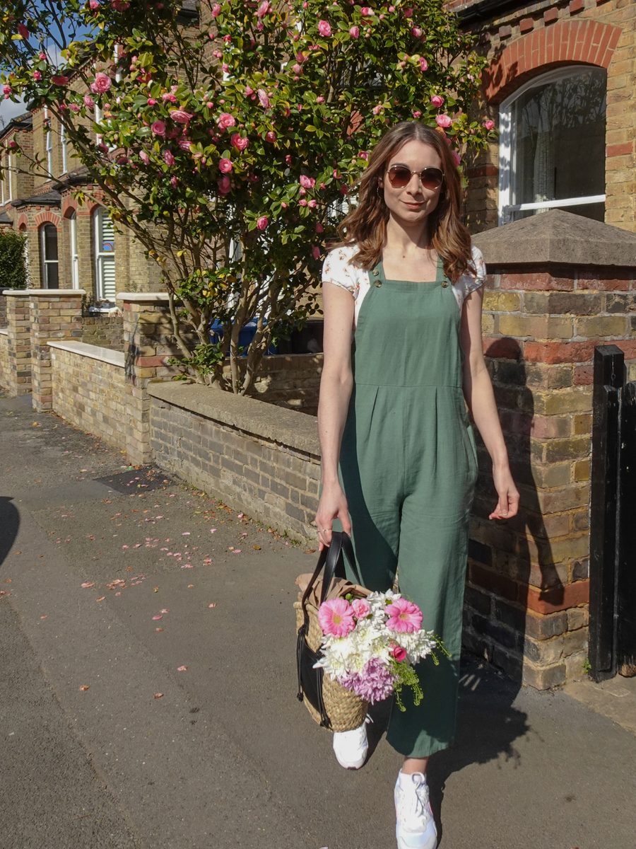 Kathleen - Relaxed Dungaree - Sage